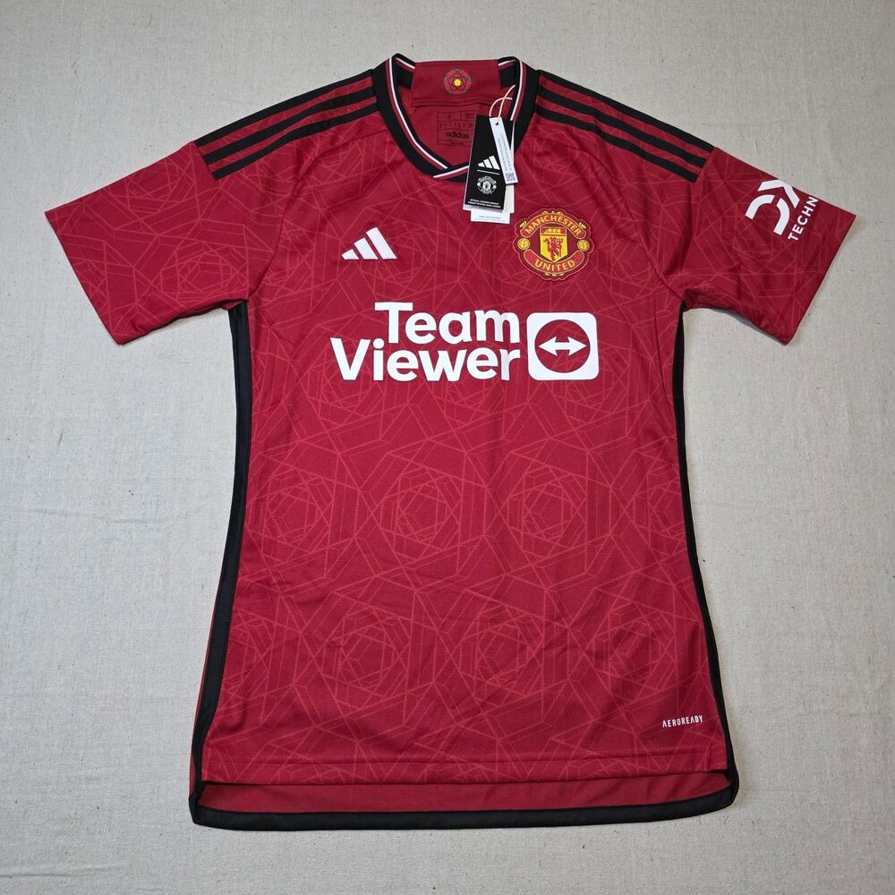 2023-24 Adidas Mens Manchester United Authentic Version Soccer Jersey NWT Size S
